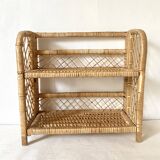 Vintage rattan shelf