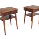 2 tables de chevet en acajou, Suède, 1950