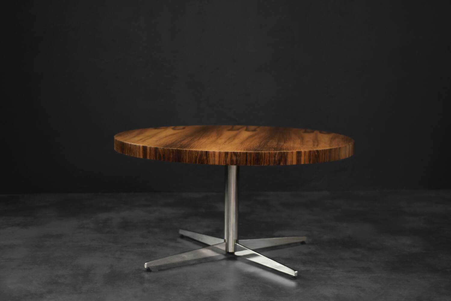 Mid-Century German Modern Round Rosewood Coffee Table from Ilse Möbel