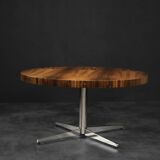Mid-Century German Modern Round Rosewood Coffee Table from Ilse Möbel