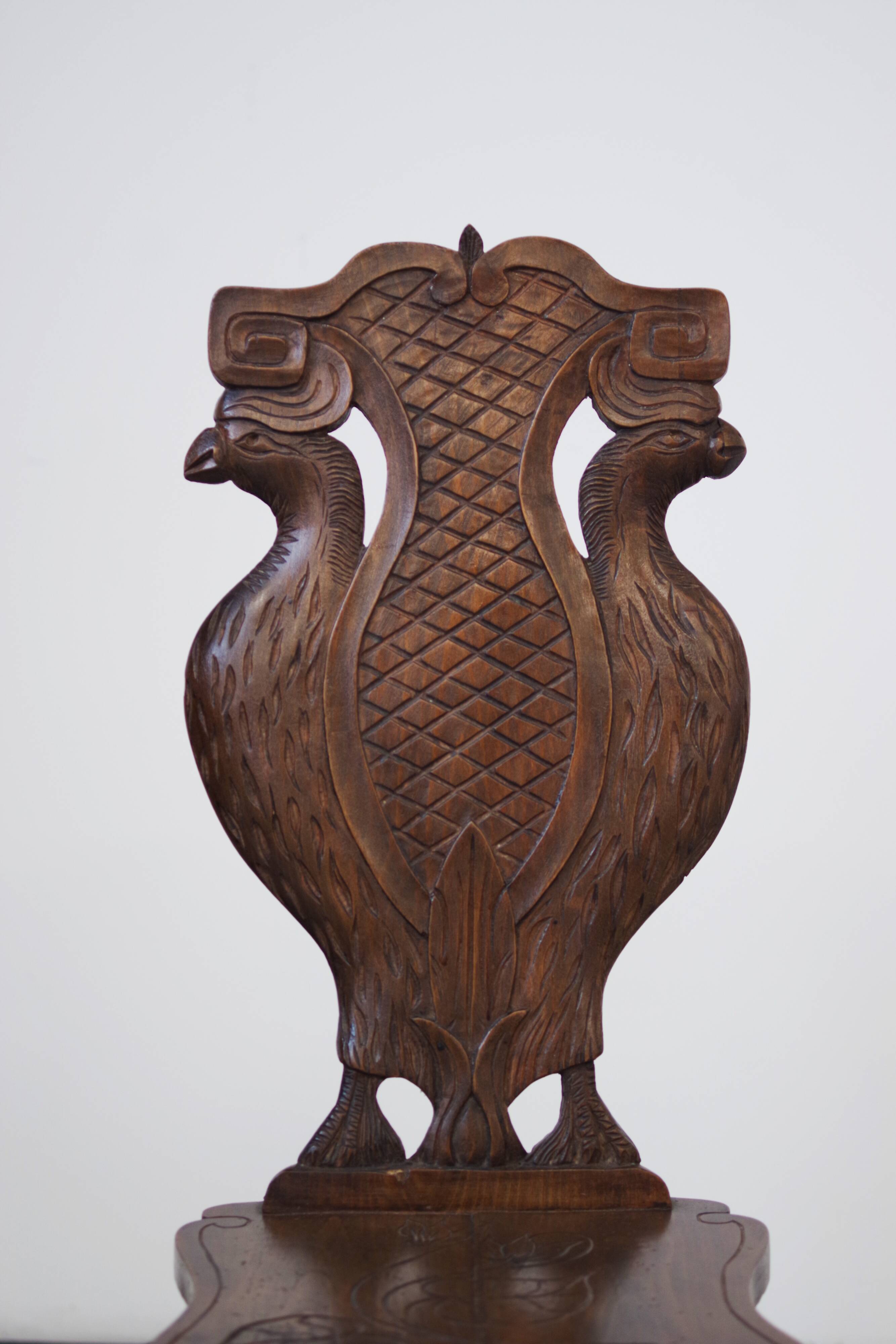 Pair of Hand-Carved Late 19th Century Chairs – Ornate Antique Craftsmanship