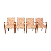 Series of 4 armchairs 1940