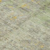 Handwoven Tribal One of a Kind 200 cm x 283 cm Green Wool Carpet