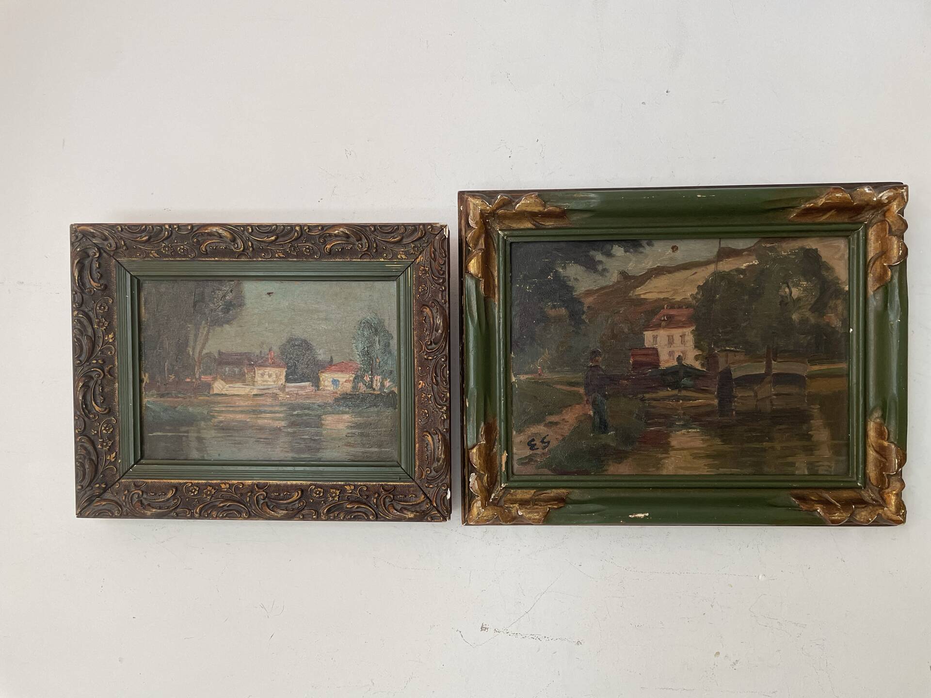 Pair of antique paintings