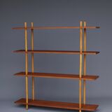 Dutch teak & birch shelving unit