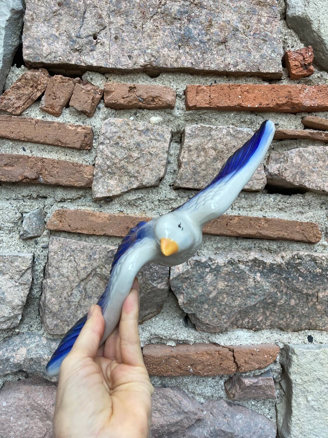 Mouette céramique émaillée 32cm