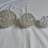 Lot 3 vases pique flowers VMC Reims