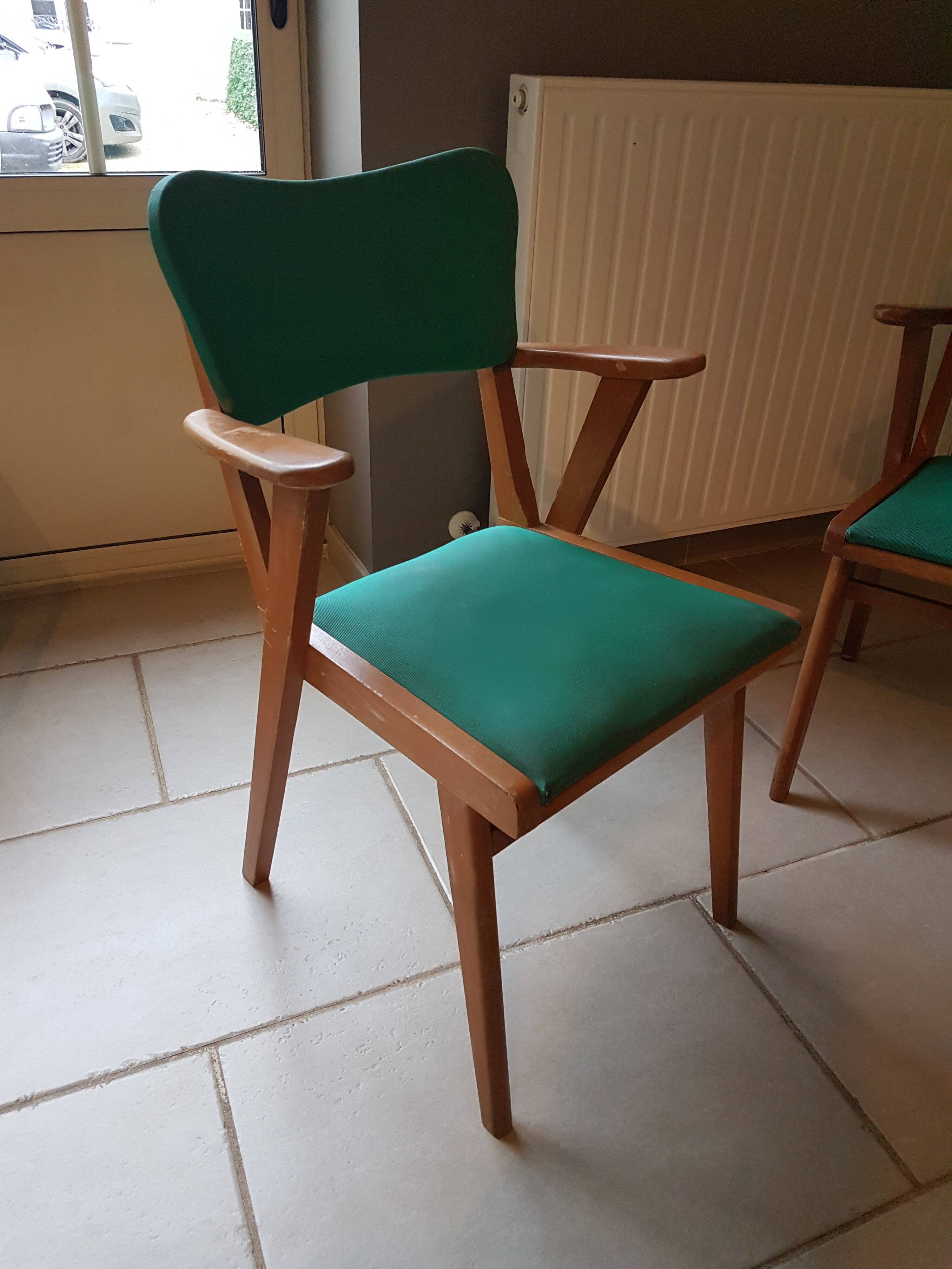 2 chairs year 60 french design