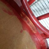 Pair of curved wooden Mahieu bistro chairs