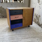 Colorful chest of drawers furniture 60s