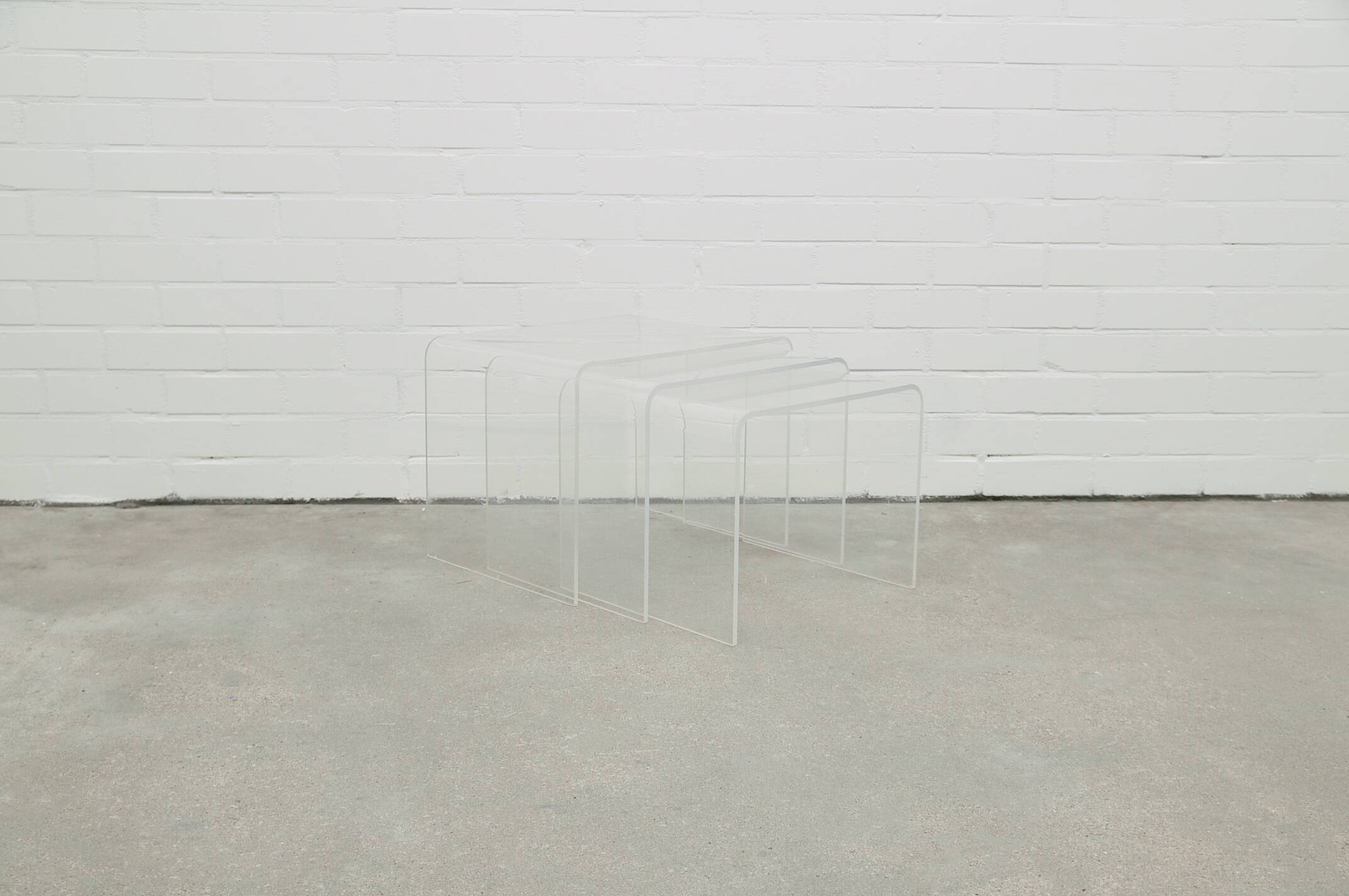 Set vintage en plexiglas x3