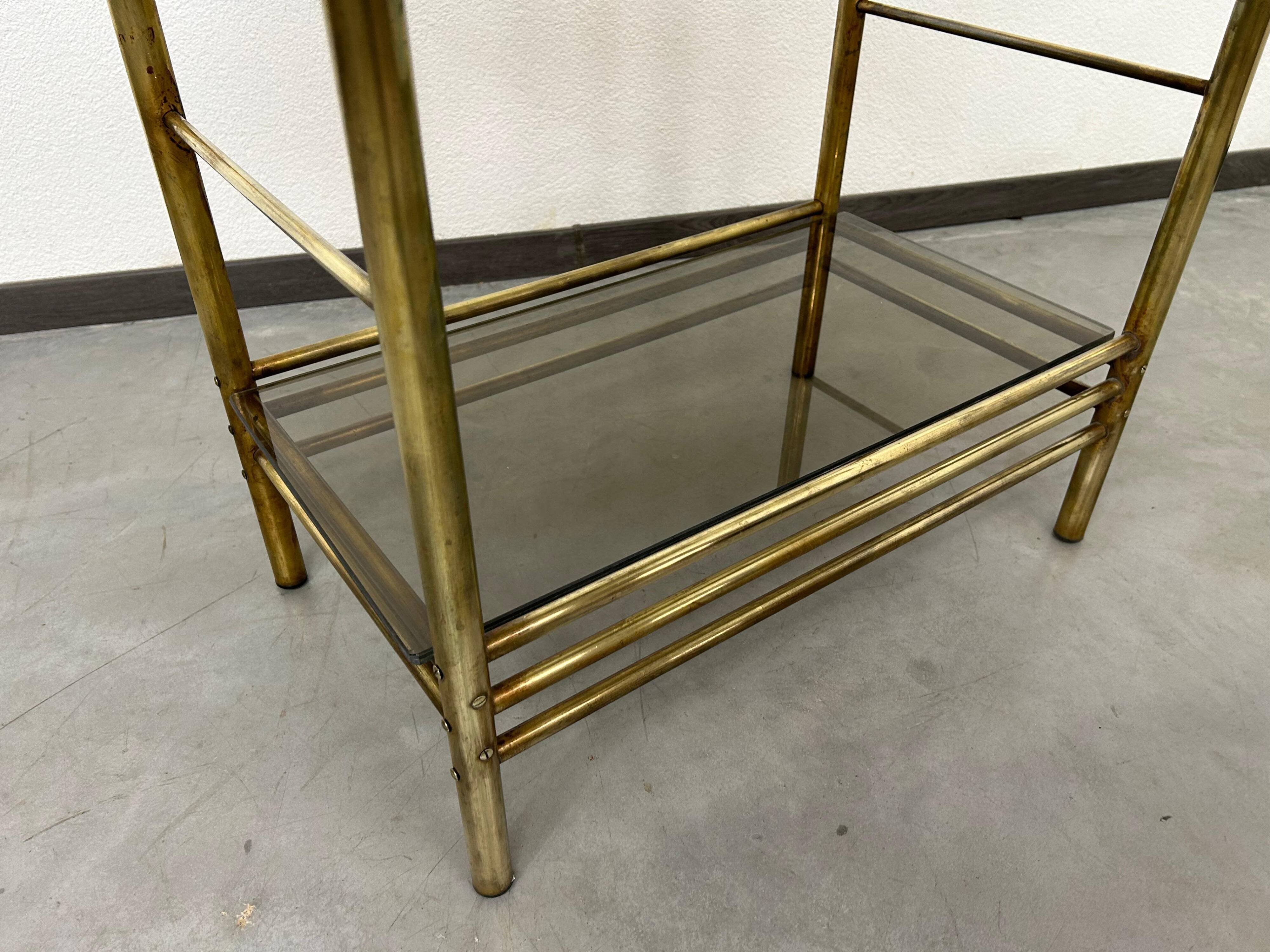 Mid-century design brass shelf