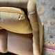Gold velvet toad sofa