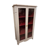 Silver library patina 2 doors on marble 147 x 81 cm