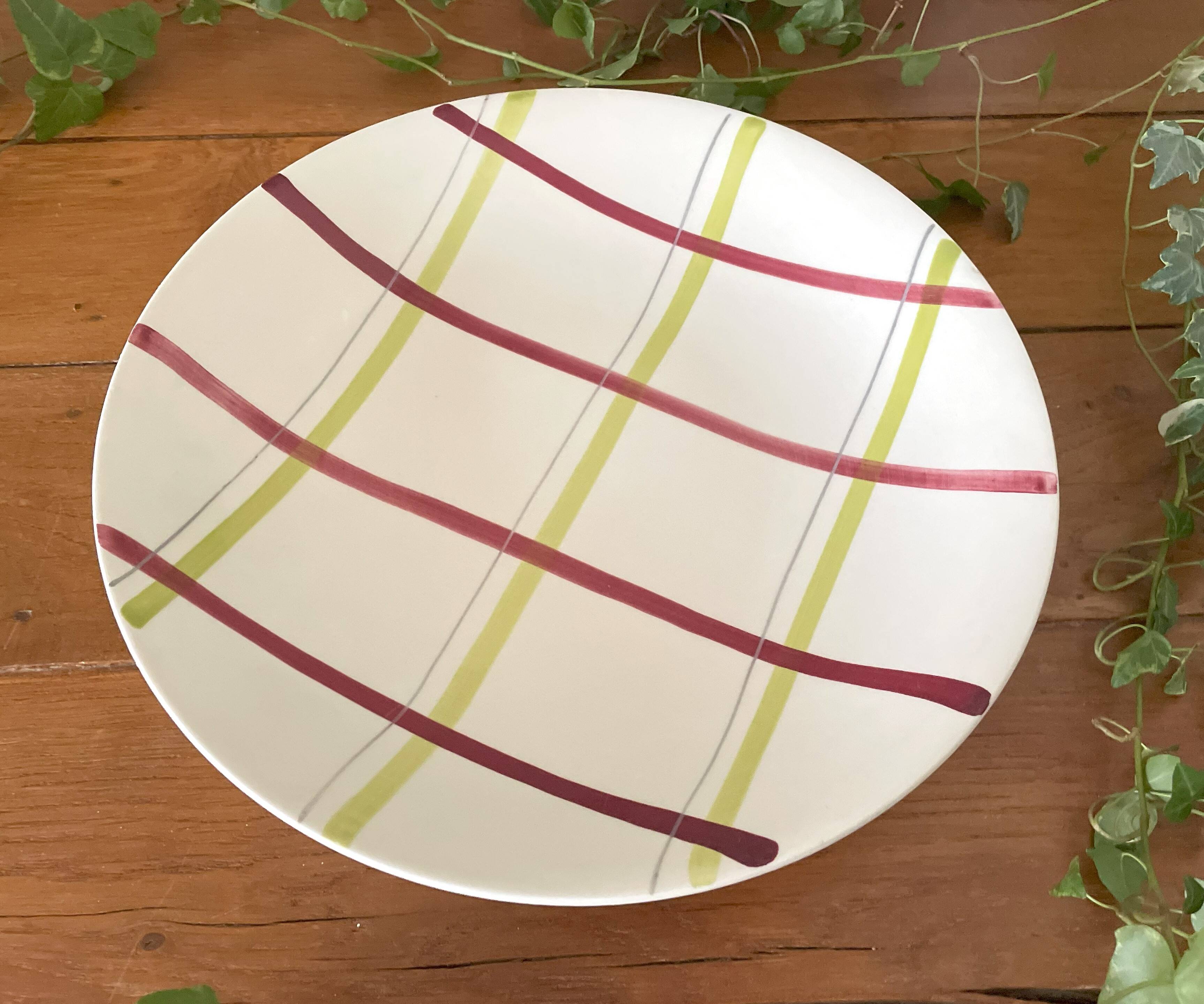 Old hollow earthenware dish from gien