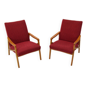Pair of Mid-century Armchairs Designed by Jiri Jiroutek, 1960's.
