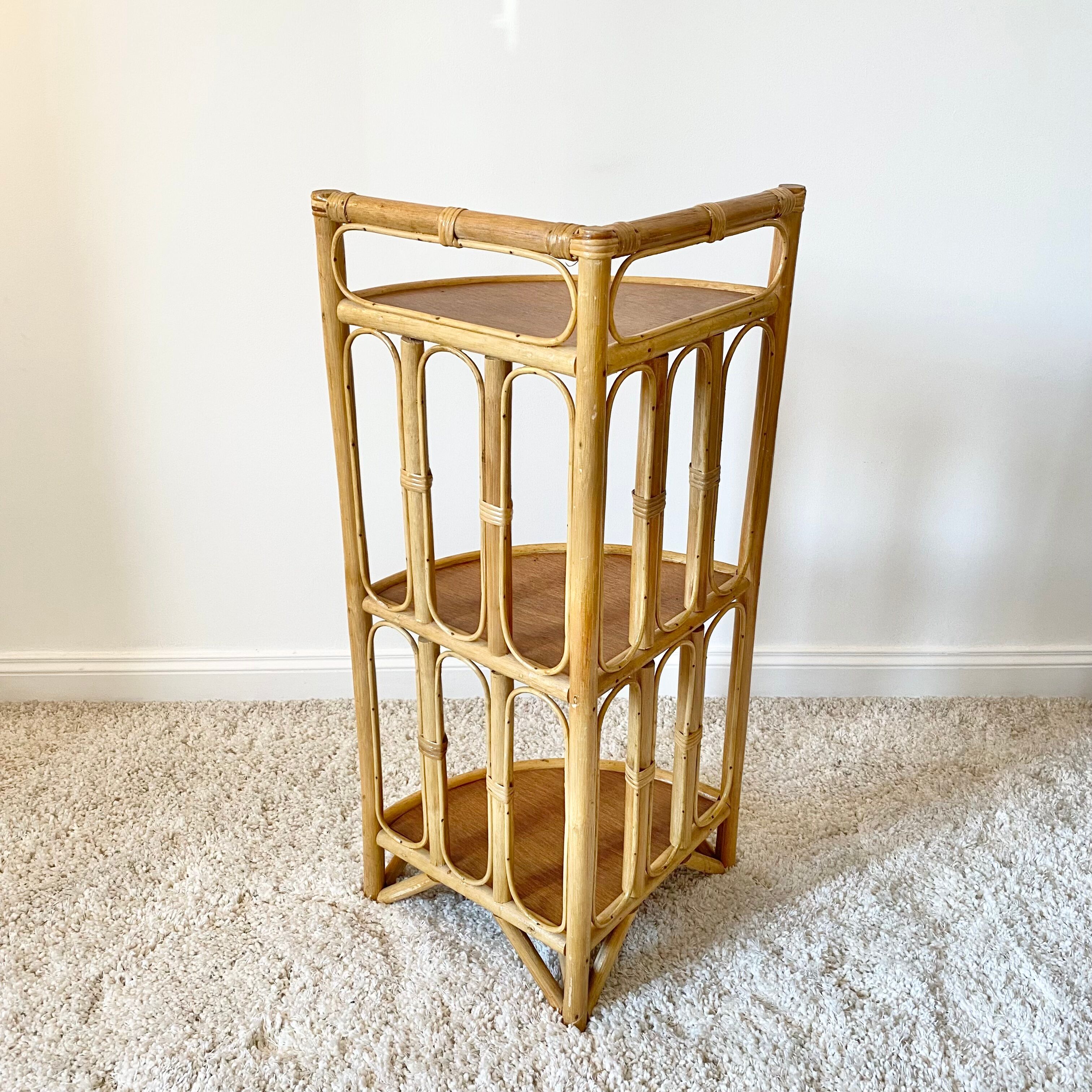 Vintage rattan shelf