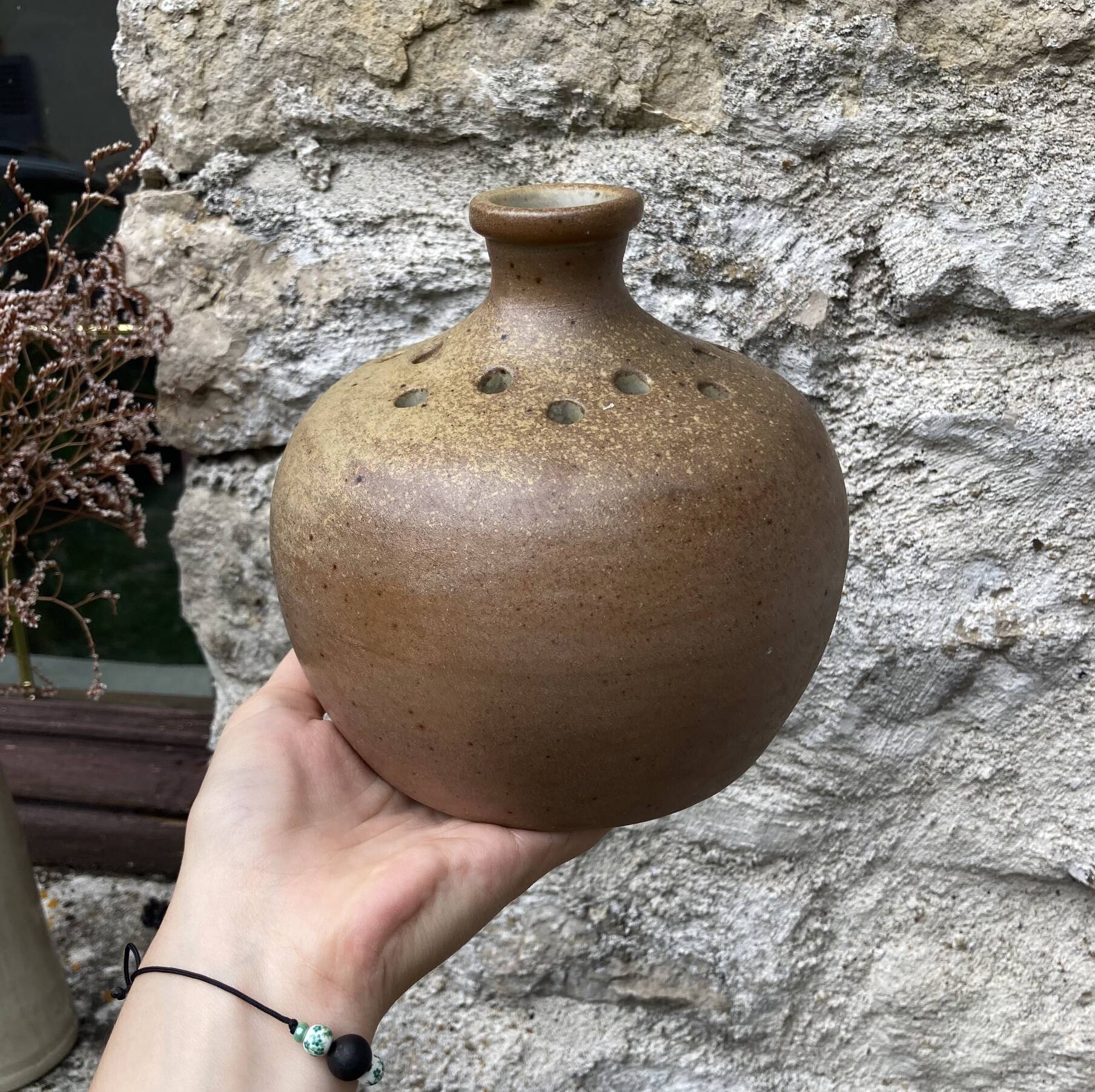 Vintage stoneware flower pick