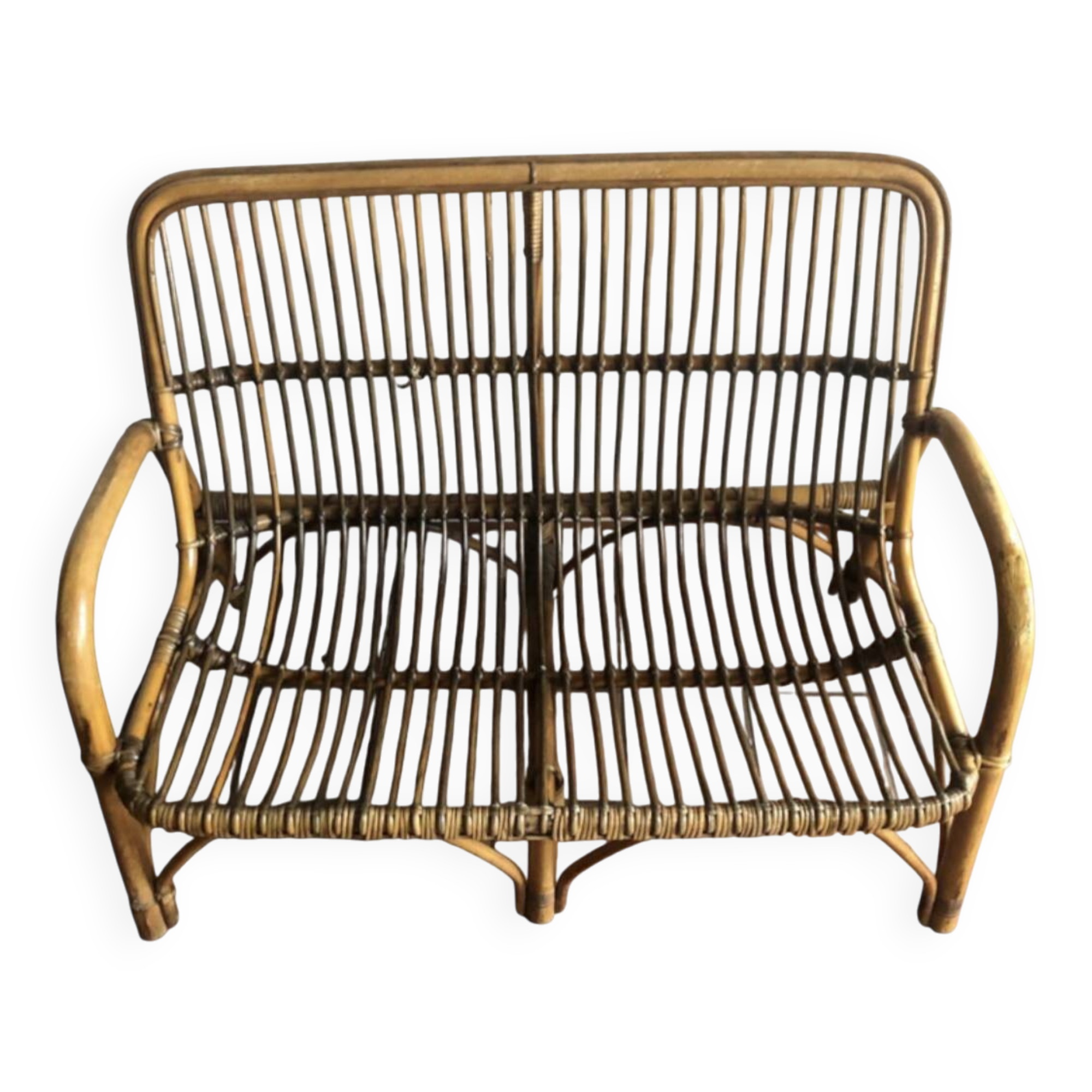 Vintage bamboo bench