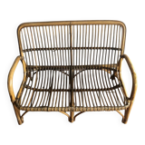 Vintage bamboo bench
