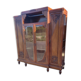 1925 solid curly mahogany office bookcase