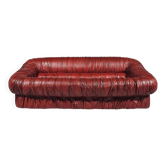 Canapé « Piumino » rouge bordeaux par De Pas, D'Urbino et Lomazzi pour Dall'Oca, 1970