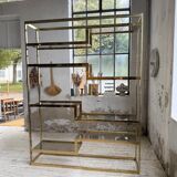 Brass shelf 1970 Belgo Chrom regency