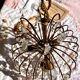 Magnificent Cascade Chandelier in Brass & Crystal Glass 1970s Vintage
