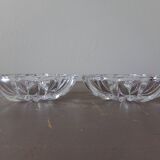Paire de bougeoirs anciens en cristal