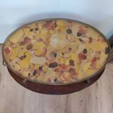 Tea table style louis xvi wood and bronze