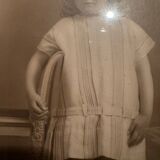 Photographie ancienne , jeune fille au ruban XIX siècle