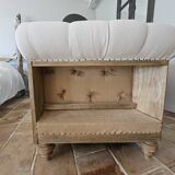 Canapé Chesterfield lin et manguier