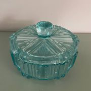 Blue glass bonbonnière, glass box