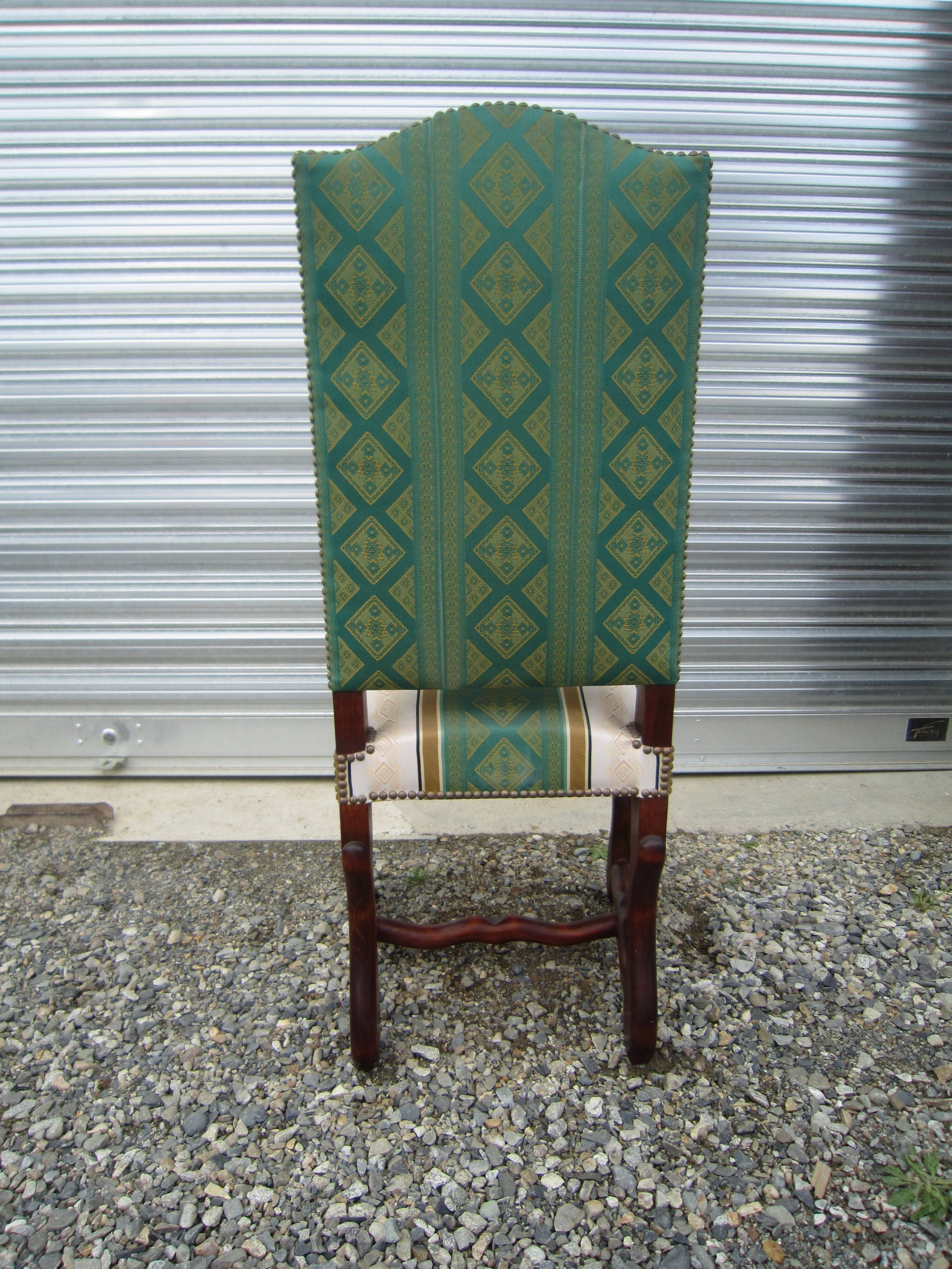 Office chair Louis XIII striped sheep bone