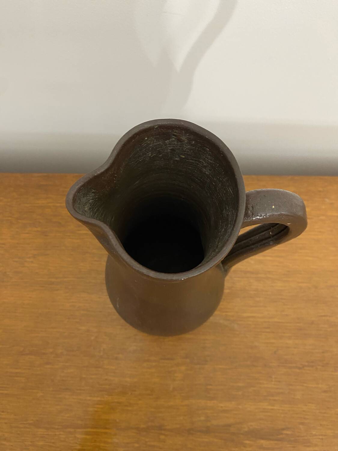 Ancien pichet jean dubost grès de noron marron vintage