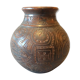 Ceramic vase with incised decoration West Africa circa 1935