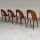 Set of 4 chairs by Antonin Suman for Tatra Nabytok 1960