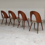 Set of 4 chairs by Antonin Suman for Tatra Nabytok 1960