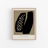 Abstract black giclee print, 50x70cm