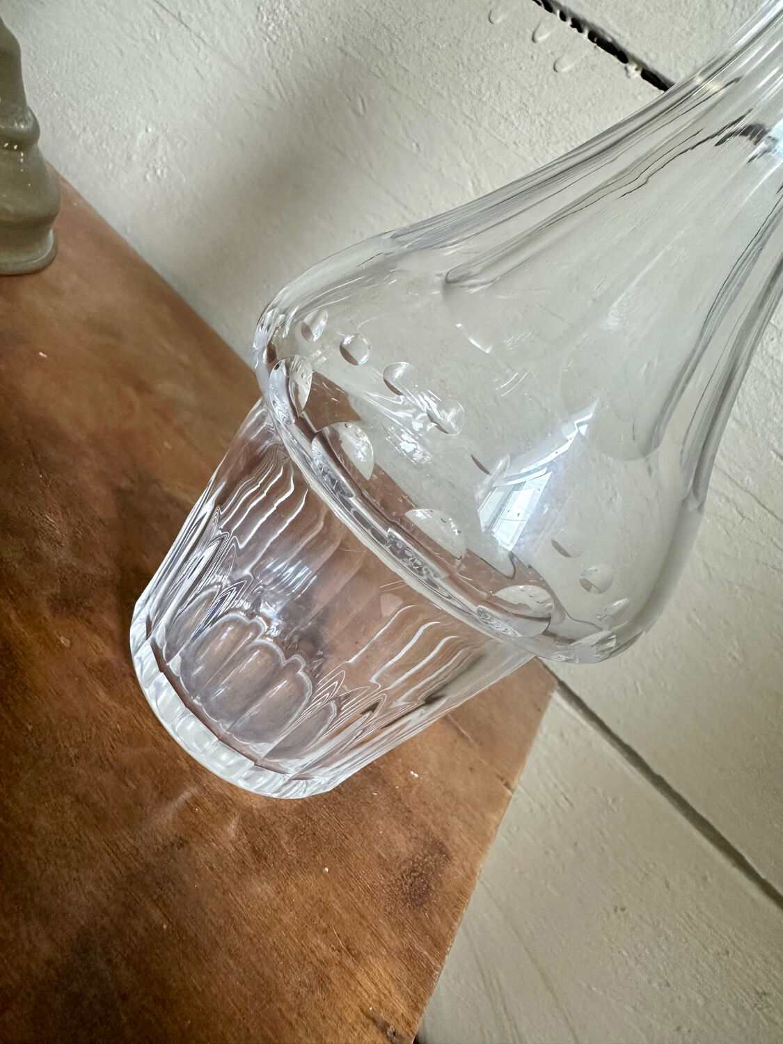 Small glass carafe
