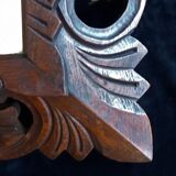 Antique oak mirror carved baroque style