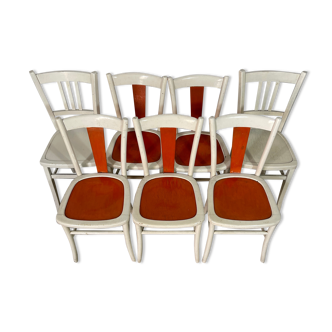 Lot de 7 chaises vintage