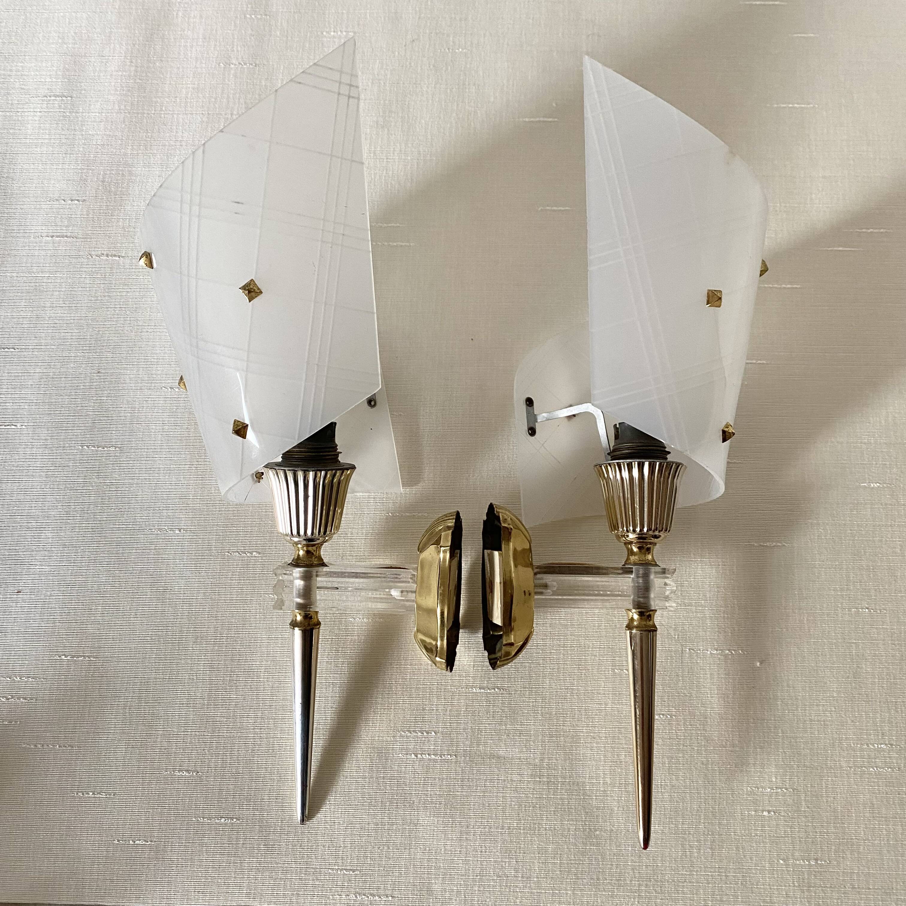 Pair of 60s wall lights