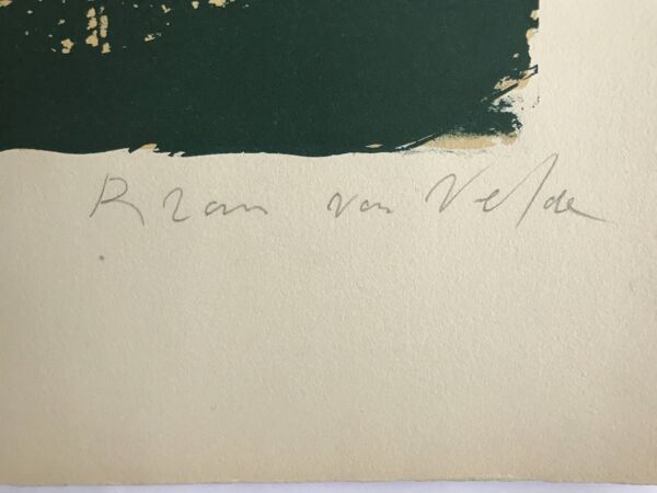 Bram van velde, mp 023, 1963. lithographie originale signée au crayon