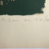 Bram van velde, mp 023, 1963. original lithograph signed in pencil