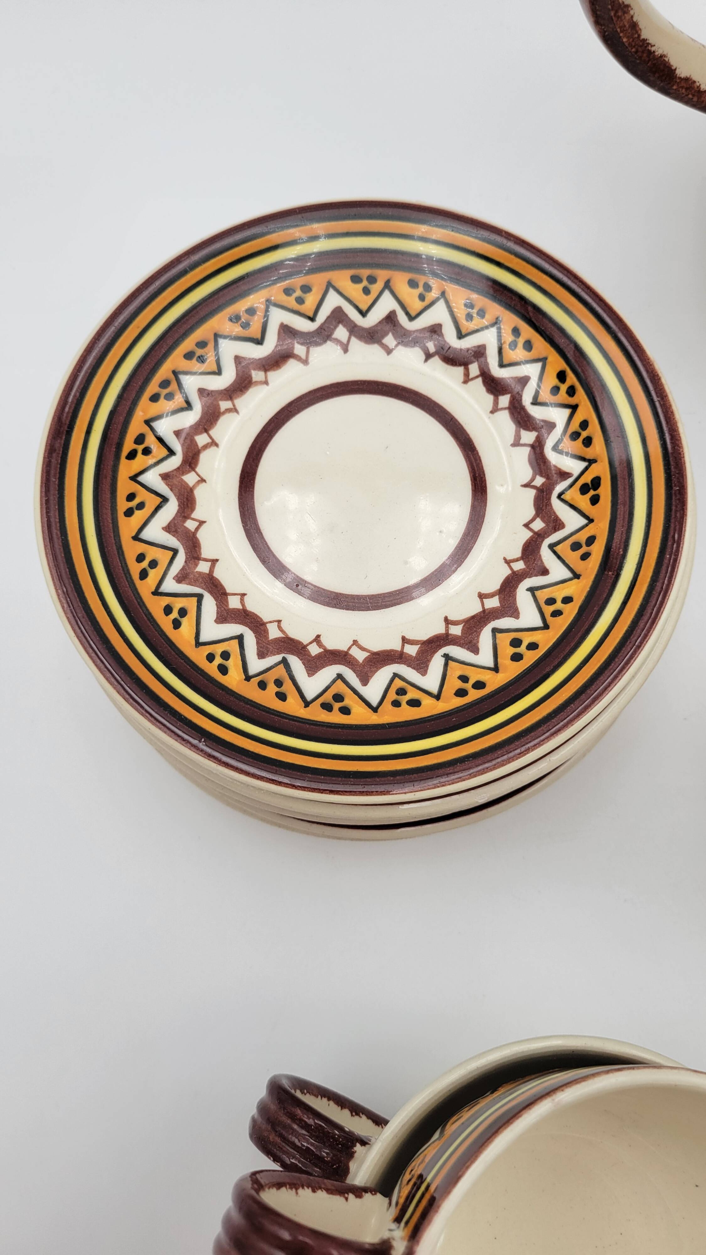 Henriot Quimper Breton coffee service