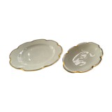 Plate and its golden ravier rim
