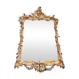 Louis XV period wooden and gilded stucco mirror, 18th century