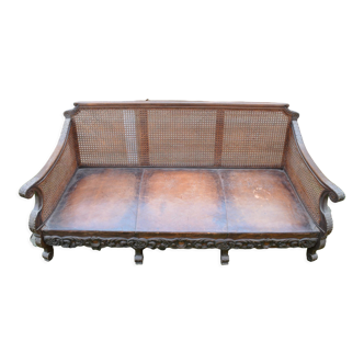 Louis XV style cane sofa