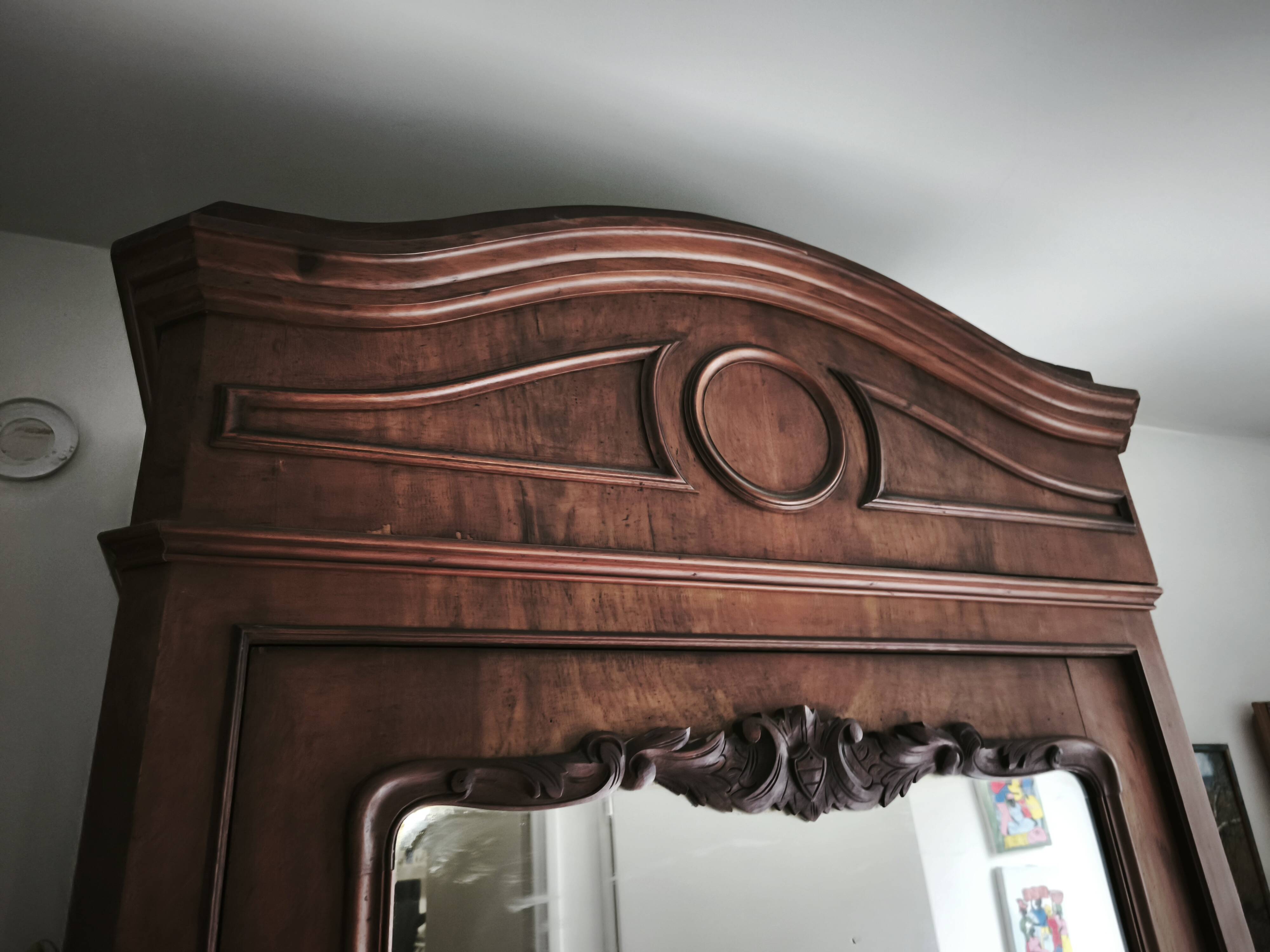 Bonnetière avec miroir